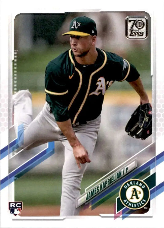 2021 Topps #167 James Kaprielian NM-MT RC Rookie Oakland Athletics Baseball Card - Baseball Card Single