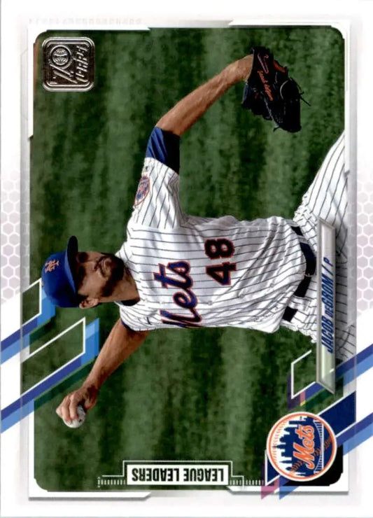 2021 Topps #170 Jacob deGrom NM-MT New York Mets Baseball Card - Baseball Card Single