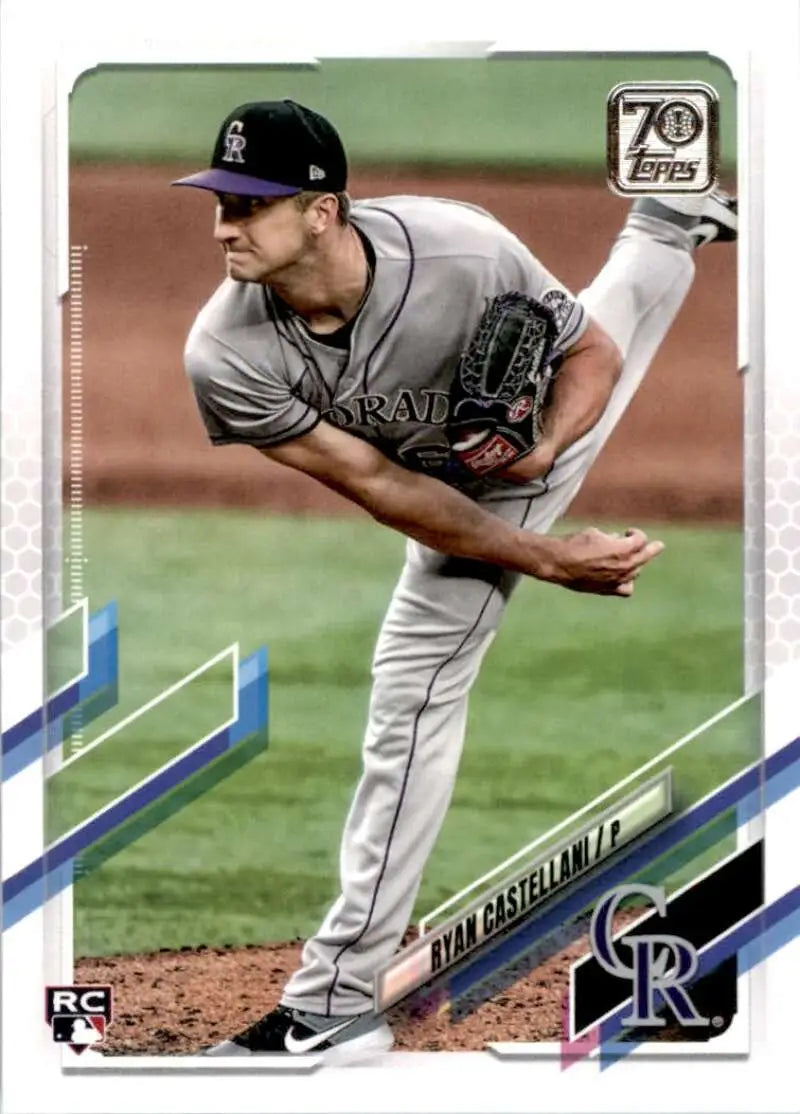 2021 Topps #177 Ryan Castellani NM-MT RC Rookie Colorado Rockies Baseball Card - Baseball Card Single