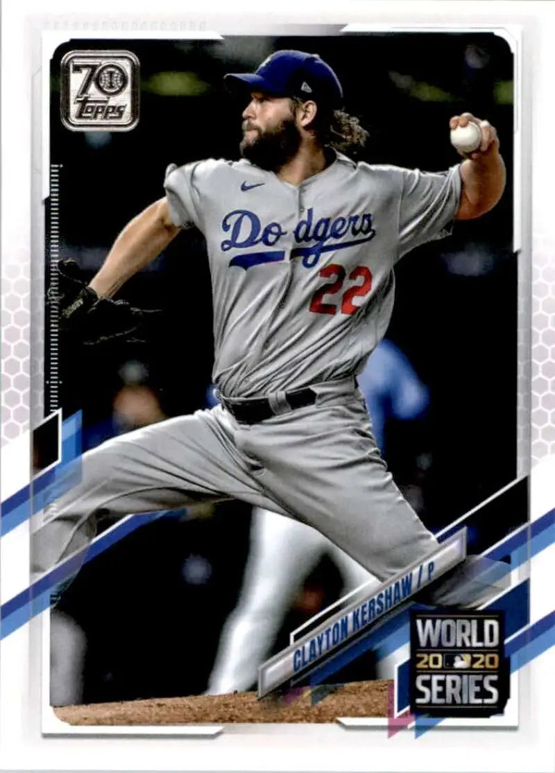 2021 Topps #179 Clayton Kershaw NM-MT Los Angeles Dodgers Baseball Card - Baseball Card Single