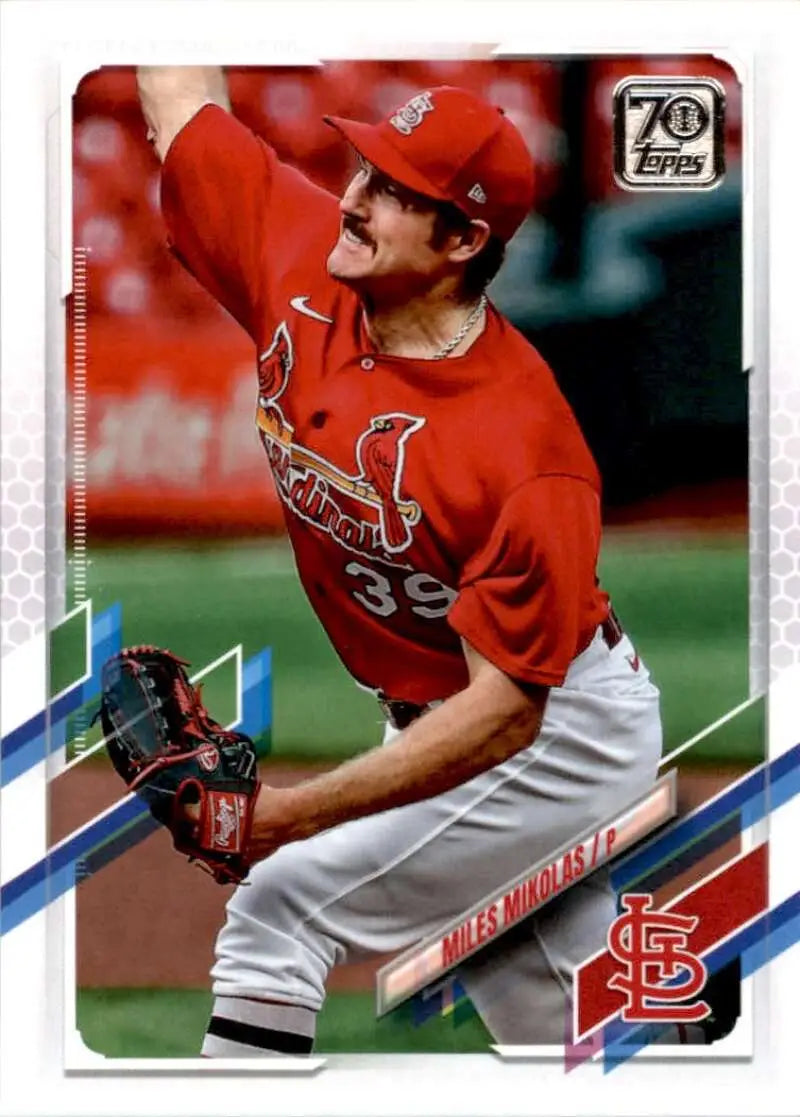 2021 Topps #181 Miles Mikolas NM-MT St. Louis Cardinals Baseball Card - Baseball Card Single