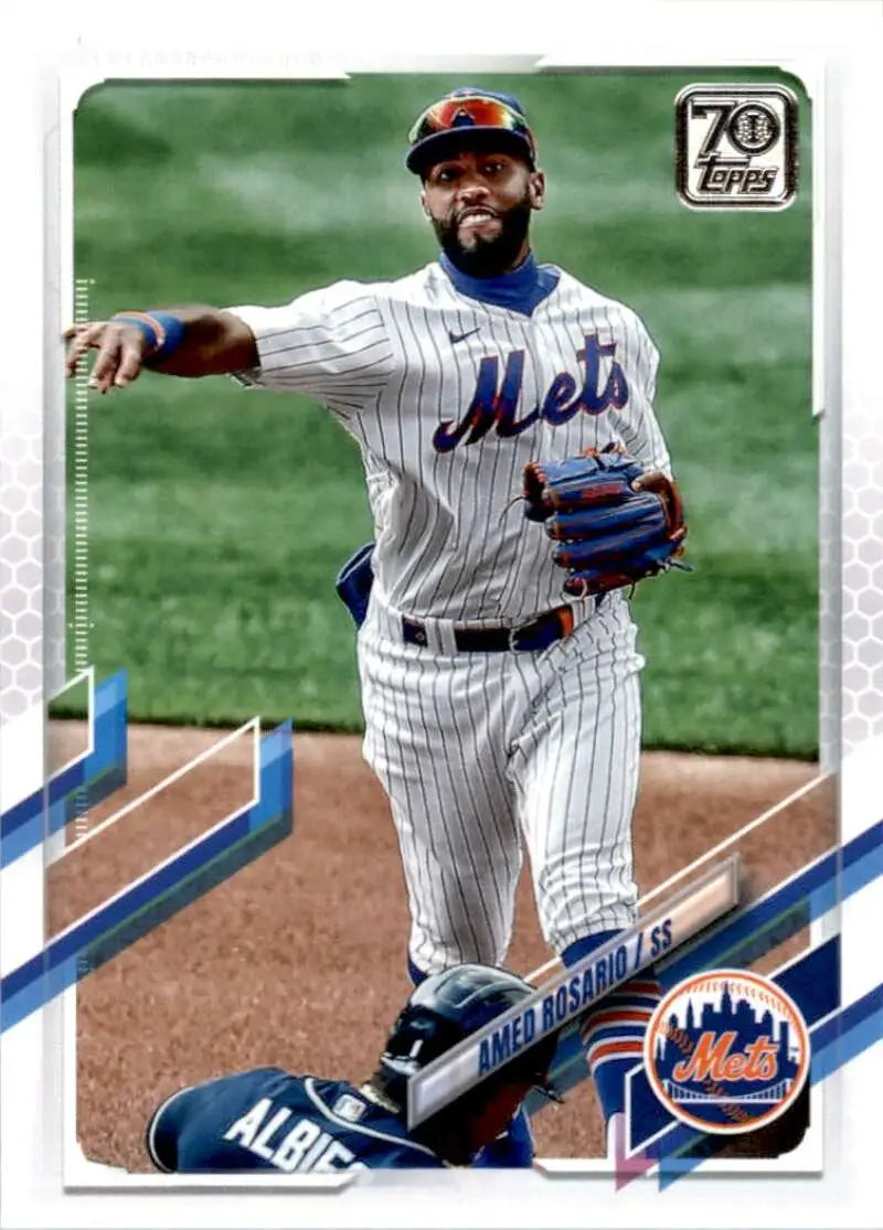 2021 Topps #185 Amed Rosario NM-MT New York Mets Baseball Card - Baseball Card Single