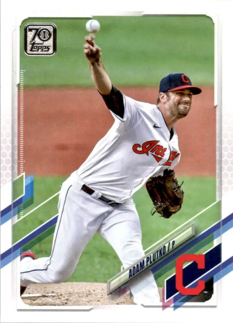 2021 Topps #189 Adam Plutko NM-MT Cleveland Indians Baseball Card - Baseball Card Single