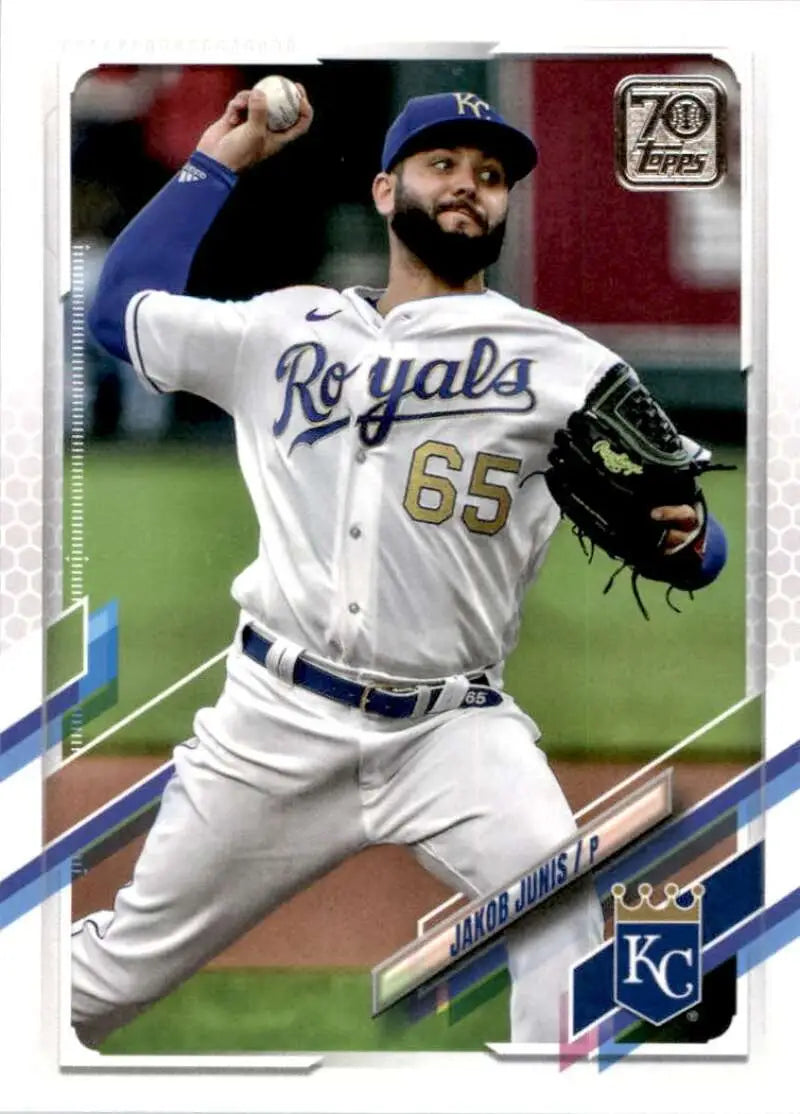 2021 Topps #19 Jakob Junis NM-MT Kansas City Royals Baseball Card - Baseball Card Single