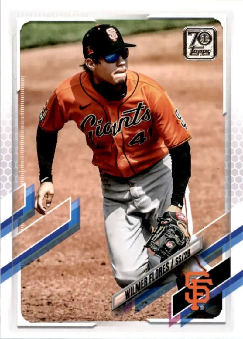 2021 Topps #191 Wilmer Flores NM-MT San Francisco Giants Baseball Card - Baseball Card Single