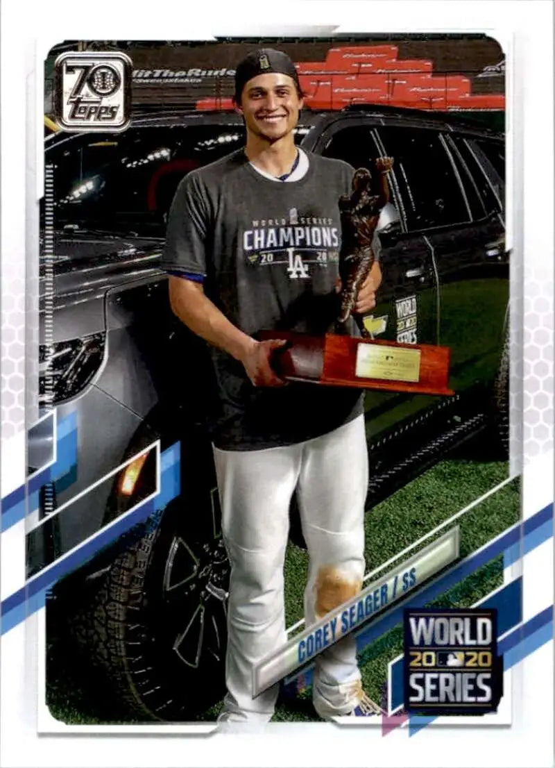 2021 Topps #198 Corey Seager NM-MT Los Angeles Dodgers Baseball Card - Baseball Card Single