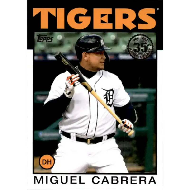 2021 Topps 1986 Topps Baseball 35th Anniversary #86B-26 Miguel Cabrera NM-MT Detroit Tigers Baseball Card - Baseball