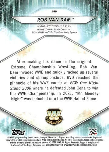 2021 Topps #199 Rob Van Dam NM-MT - Other