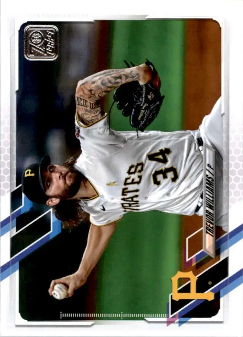 2021 Topps #199 Trevor Williams NM-MT Pittsburgh Pirates Baseball Card - Baseball Card Single