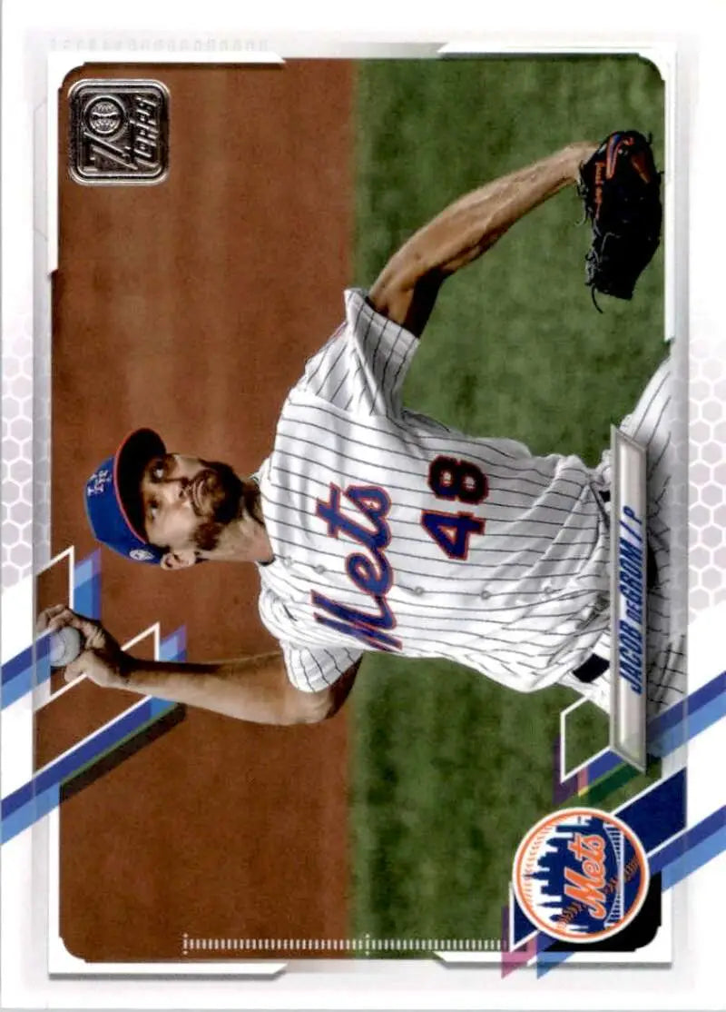 2021 Topps #200 Jacob deGrom NM-MT New York Mets Baseball Card - Baseball Card Single