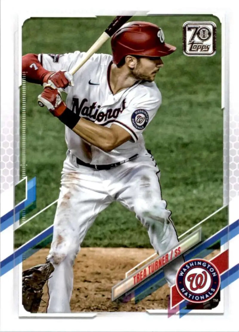 2021 Topps #203 Trea Turner NM-MT Washington Nationals Baseball Card - Baseball Card Single