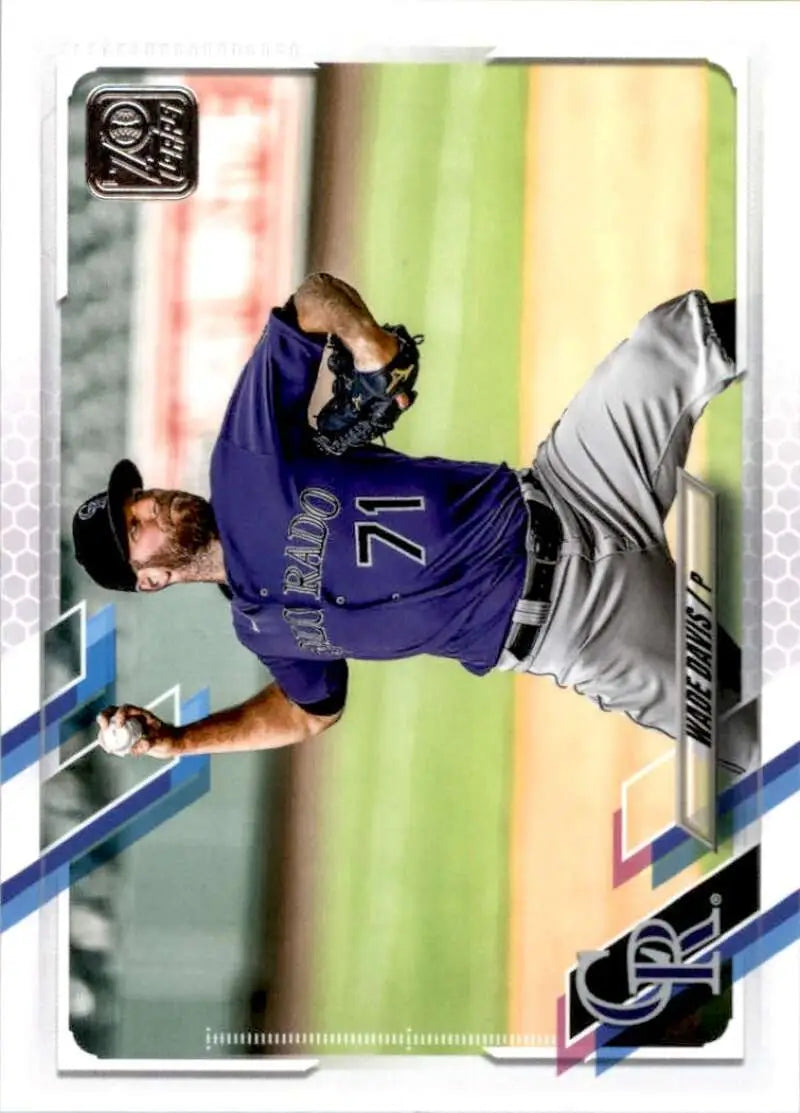 2021 Topps #206 Wade Davis NM-MT Colorado Rockies Baseball Card - Baseball Card Single