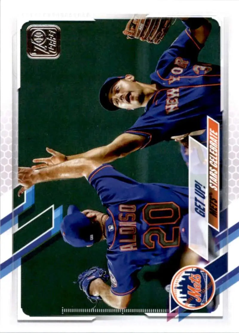 2021 Topps #210 Get Up! NM-MT New York Mets Baseball Card - Baseball Card Single