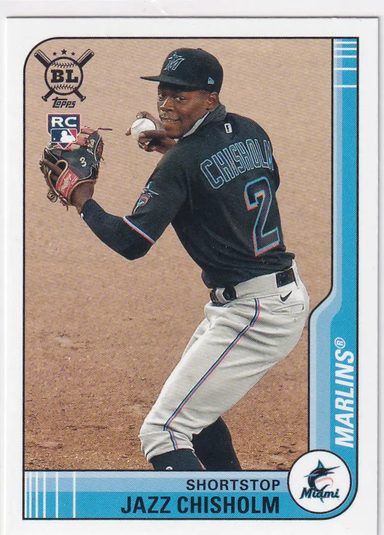 2021 TOPPS #210 JAZZ CHISHOLM- MIAMI MARLINS - Baseball Card Single