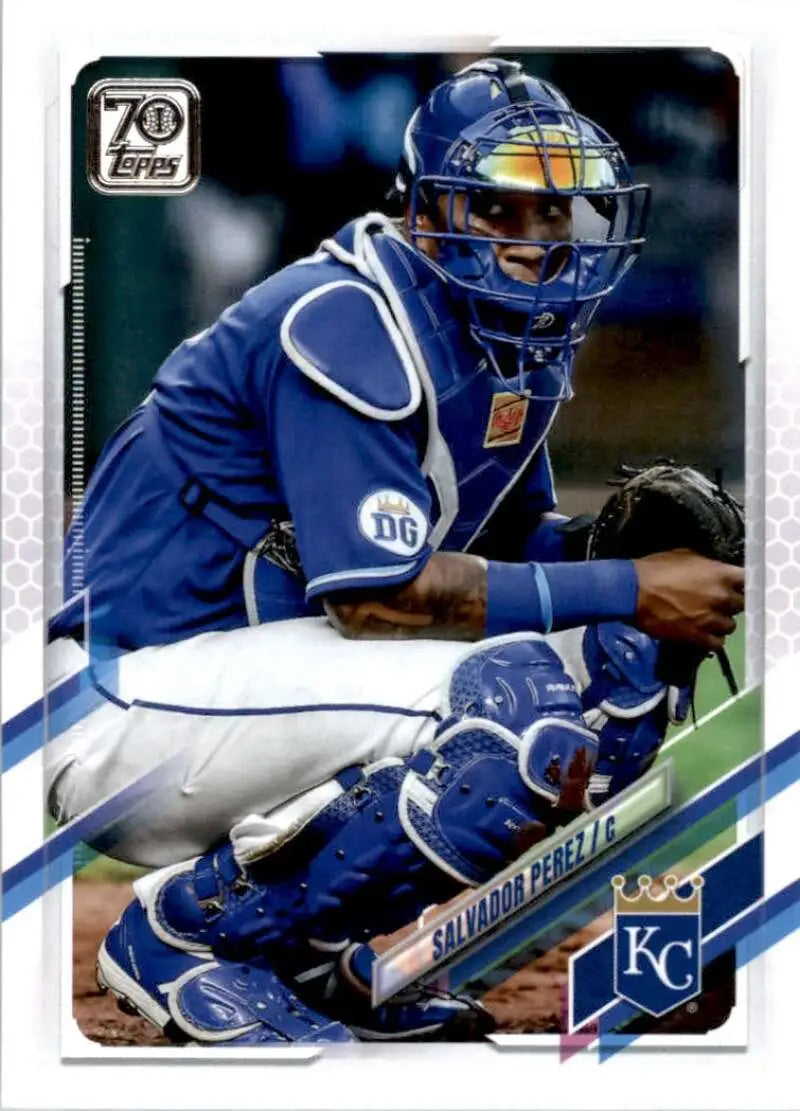 2021 Topps #211 Salvador Perez NM-MT Kansas City Royals Baseball Card - Baseball Card Single