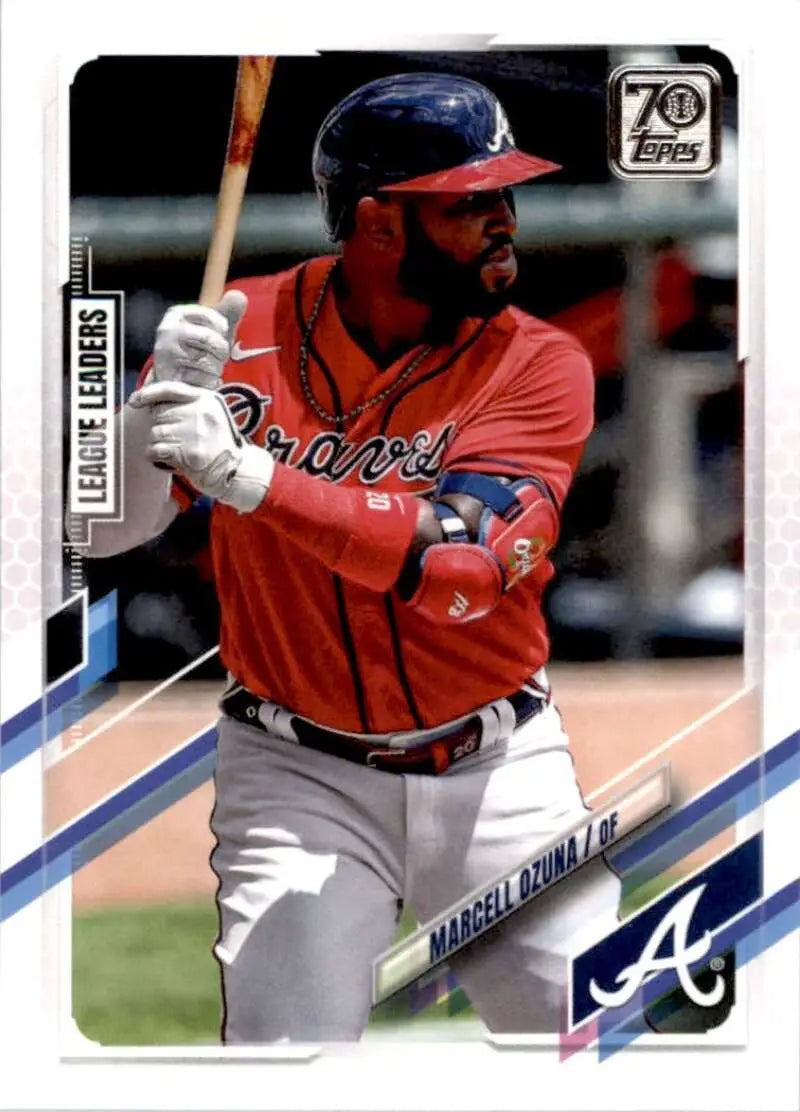 2021 Topps #220 Marcell Ozuna NM-MT Atlanta Braves Baseball Card - Baseball Card Single