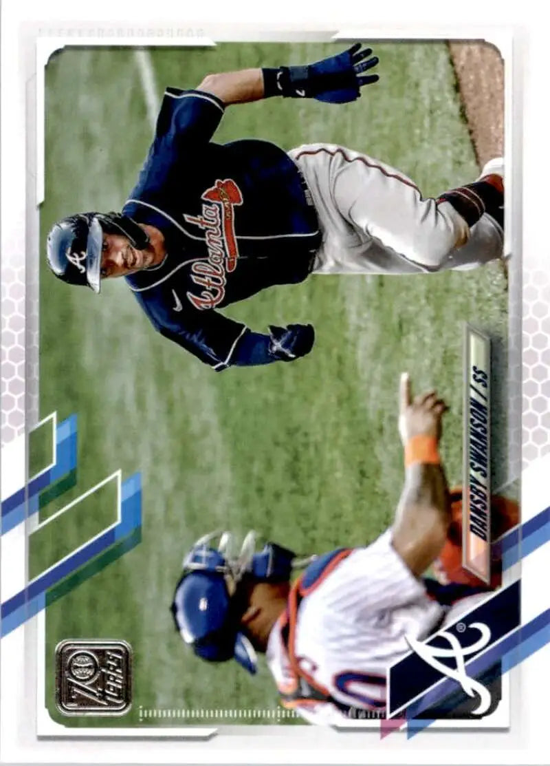 2021 Topps #233 Dansby Swanson NM-MT Atlanta Braves Baseball Card - Baseball Card Single