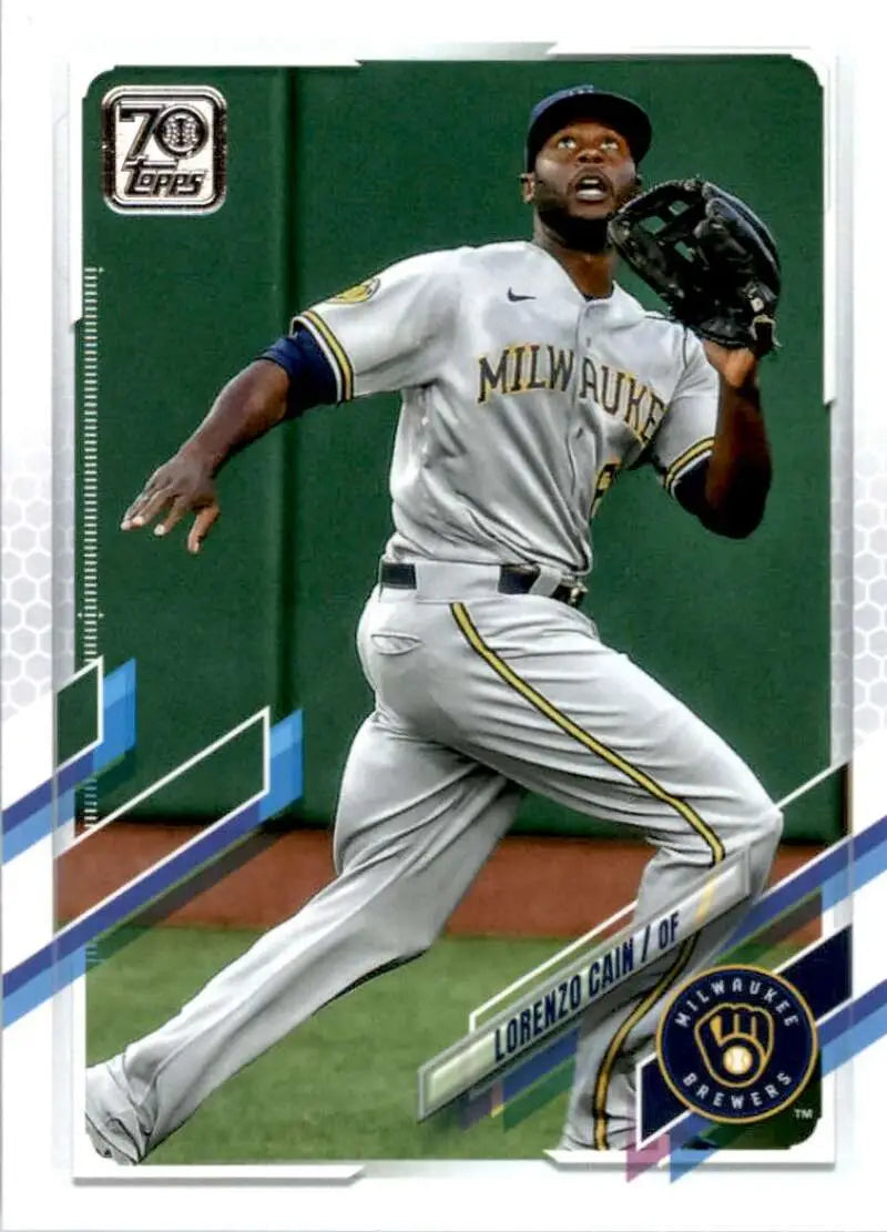 2021 Topps #234 Lorenzo Cain NM-MT Milwaukee Brewers Baseball Card - Baseball Card Single