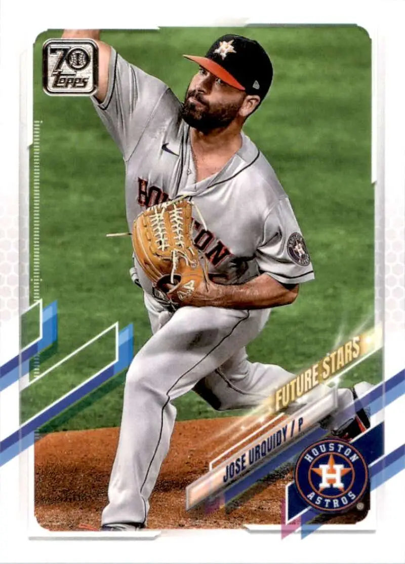 2021 Topps #240 Jose Urquidy NM-MT Houston Astros Baseball Card - Baseball Card Single