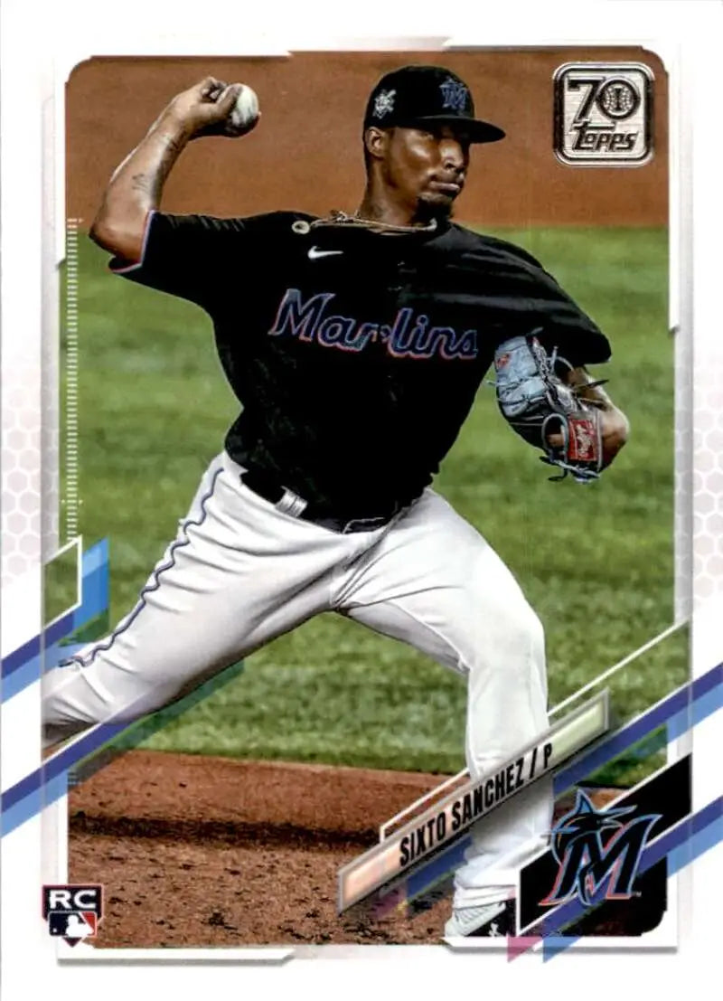 2021 Topps #25 Sixto Sanchez NM-MT RC Rookie Miami Marlins Baseball Card - Baseball Card Single