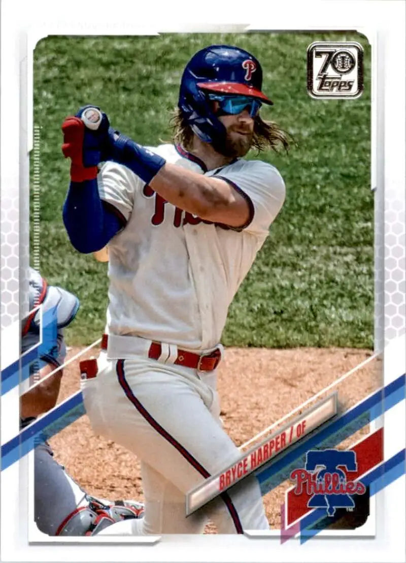 2021 Topps #250 Bryce Harper NM-MT Philadelphia Phillies Baseball Card - Baseball Card Single