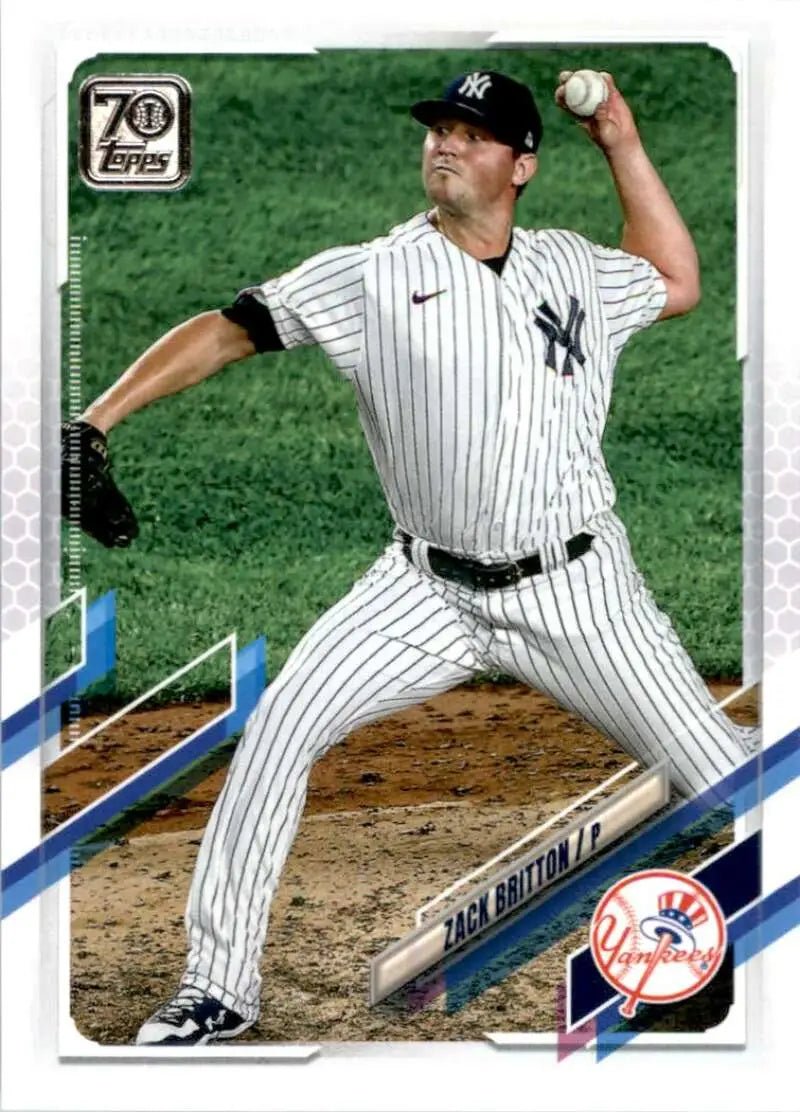 2021 Topps #254 Zack Britton NM-MT New York Yankees Baseball Card - Baseball Card Single