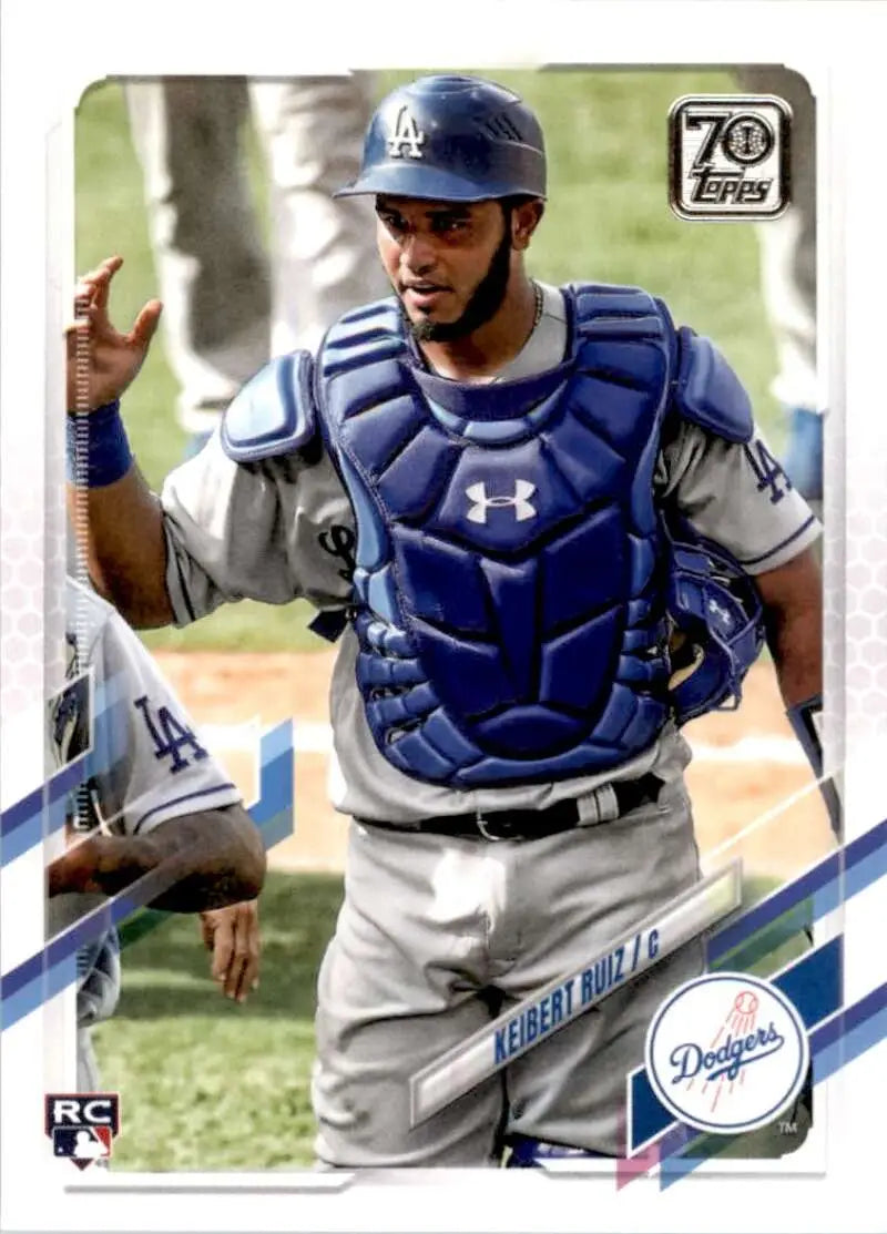 2021 Topps #256 Keibert Ruiz NM-MT RC Rookie Los Angeles Dodgers Baseball Card - Baseball Card Single
