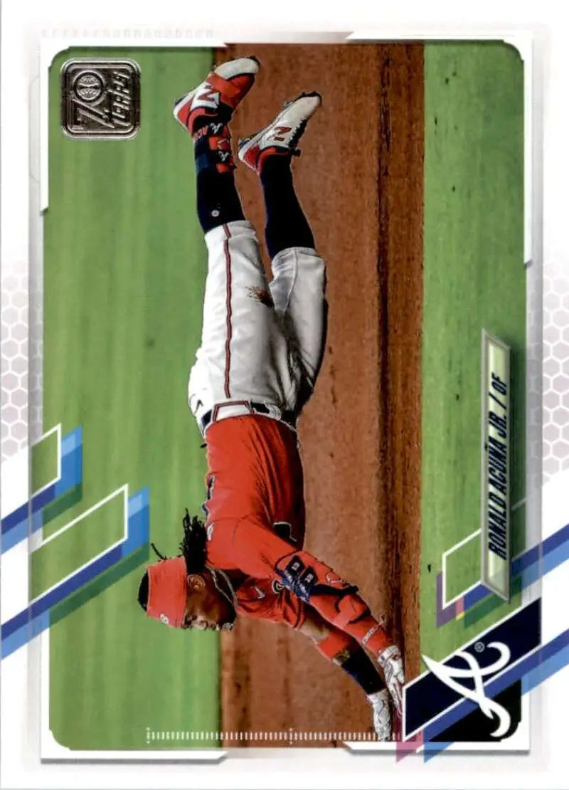 2021 Topps #263 Ronald Acuna Jr. NM-MT Atlanta Braves Baseball Card - Baseball Card Single