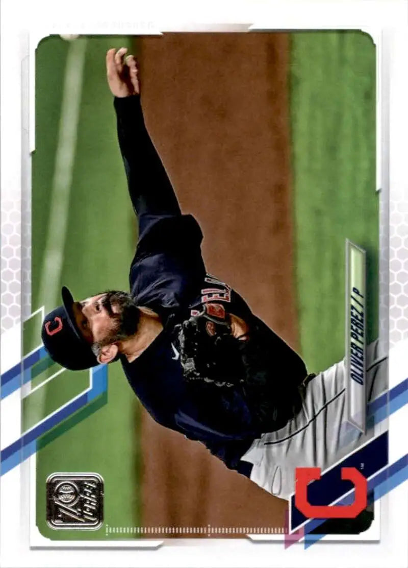 2021 Topps #273 Oliver Perez NM-MT Cleveland Indians Baseball Card - Baseball Card Single