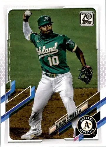 2021 Topps Marcus Semien baseball card with original gloss Athletics collectible