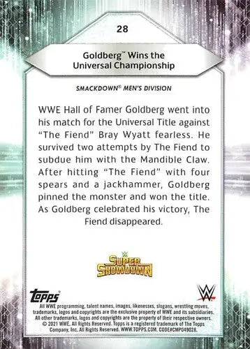 Original gloss trading card with textured border from 2021 Topps Goldberg collection