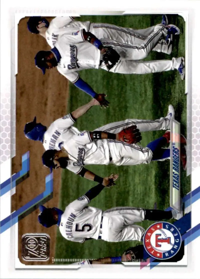 2021 Topps #283 Texas Rangers NM-MT Baseball Card - Baseball Card Single