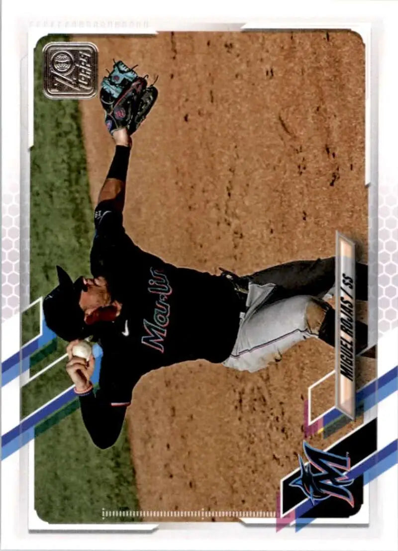 2021 Topps #288 Miguel Rojas NM-MT Miami Marlins Baseball Card - Baseball Card Single
