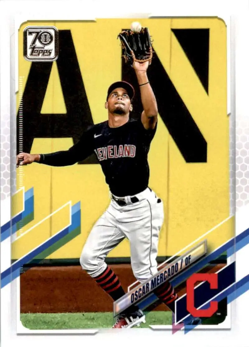 2021 Topps #292 Oscar Mercado NM-MT Cleveland Indians Baseball Card - Baseball Card Single