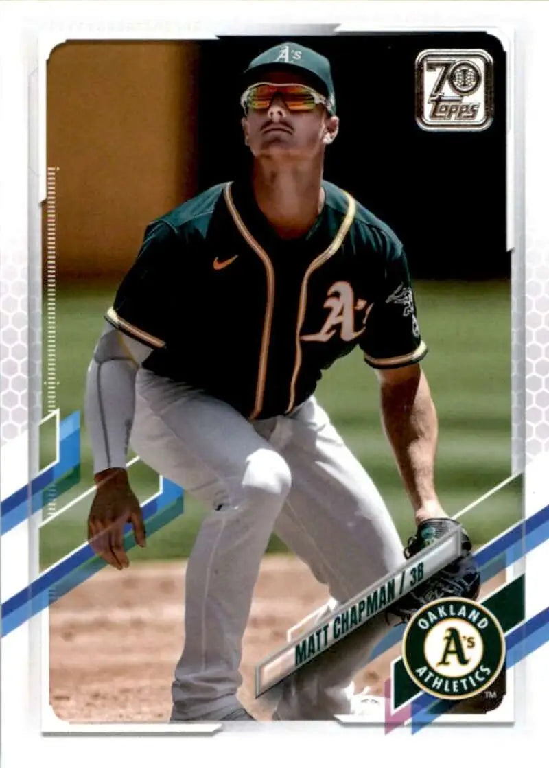 2021 Topps #3 Matt Chapman NM-MT Oakland Athletics Baseball Card - Baseball Card Single