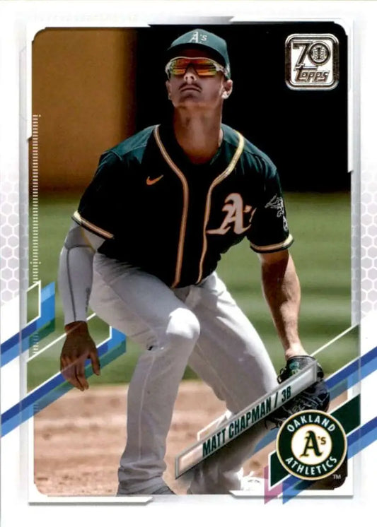 2021 Topps #3 Matt Chapman NM-MT Oakland Athletics Baseball Card - Baseball Card Single
