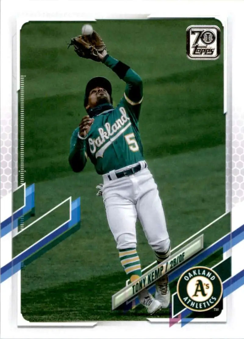 2021 Topps #305 Tony Kemp NM-MT Oakland Athletics Baseball Card - Baseball Card Single