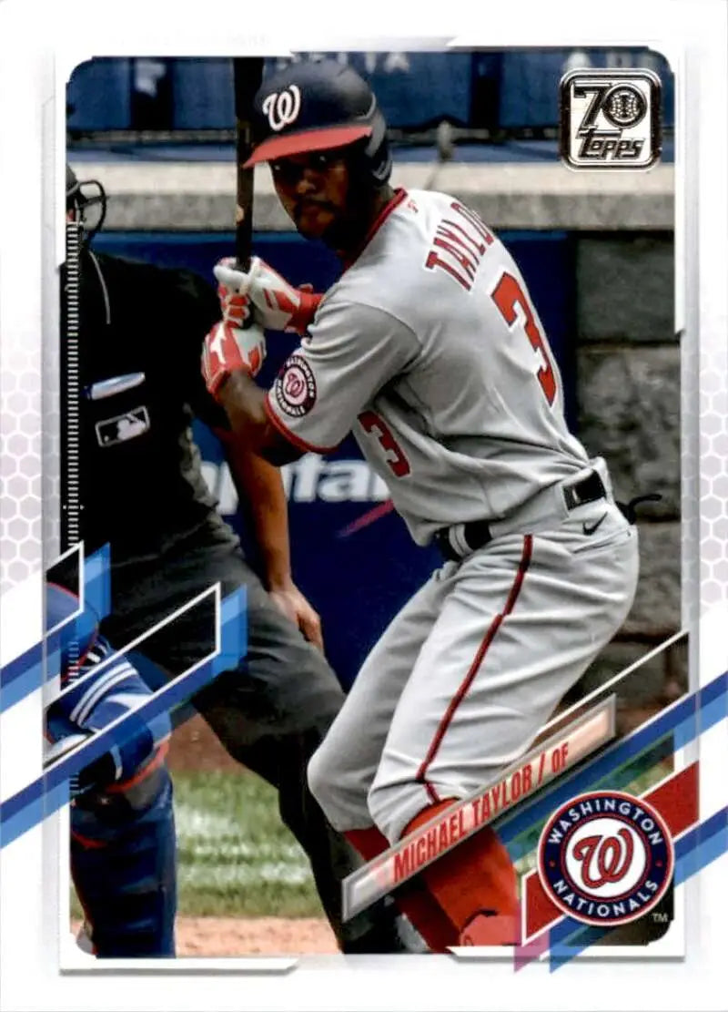 2021 Topps #306 Michael Taylor NM-MT Washington Nationals Baseball Card - Baseball Card Single