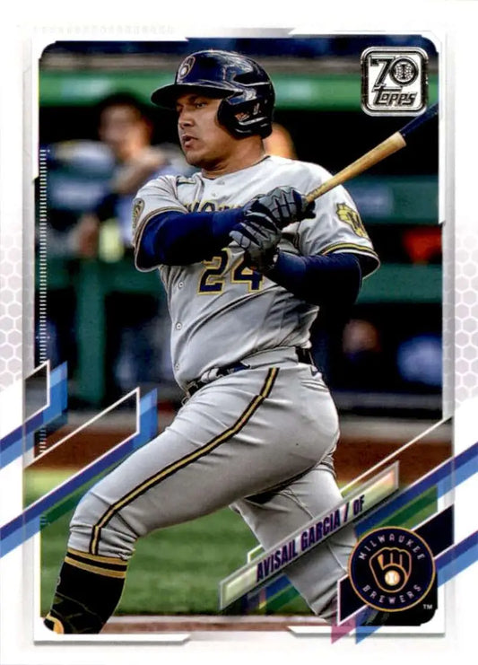 2021 Topps #307 Avisail Garcia NM-MT Milwaukee Brewers Baseball Card - Baseball Card Single