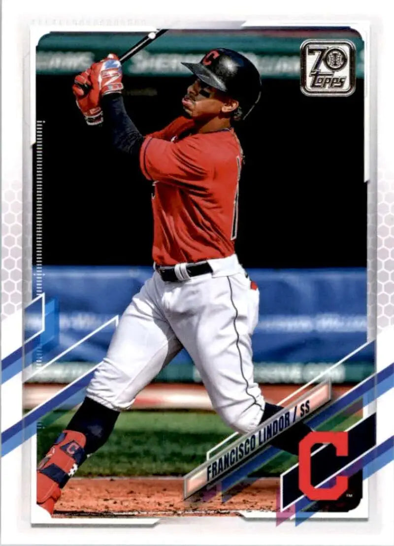2021 Topps #309 Francisco Lindor NM-MT Cleveland Indians Baseball Card - Baseball Card Single