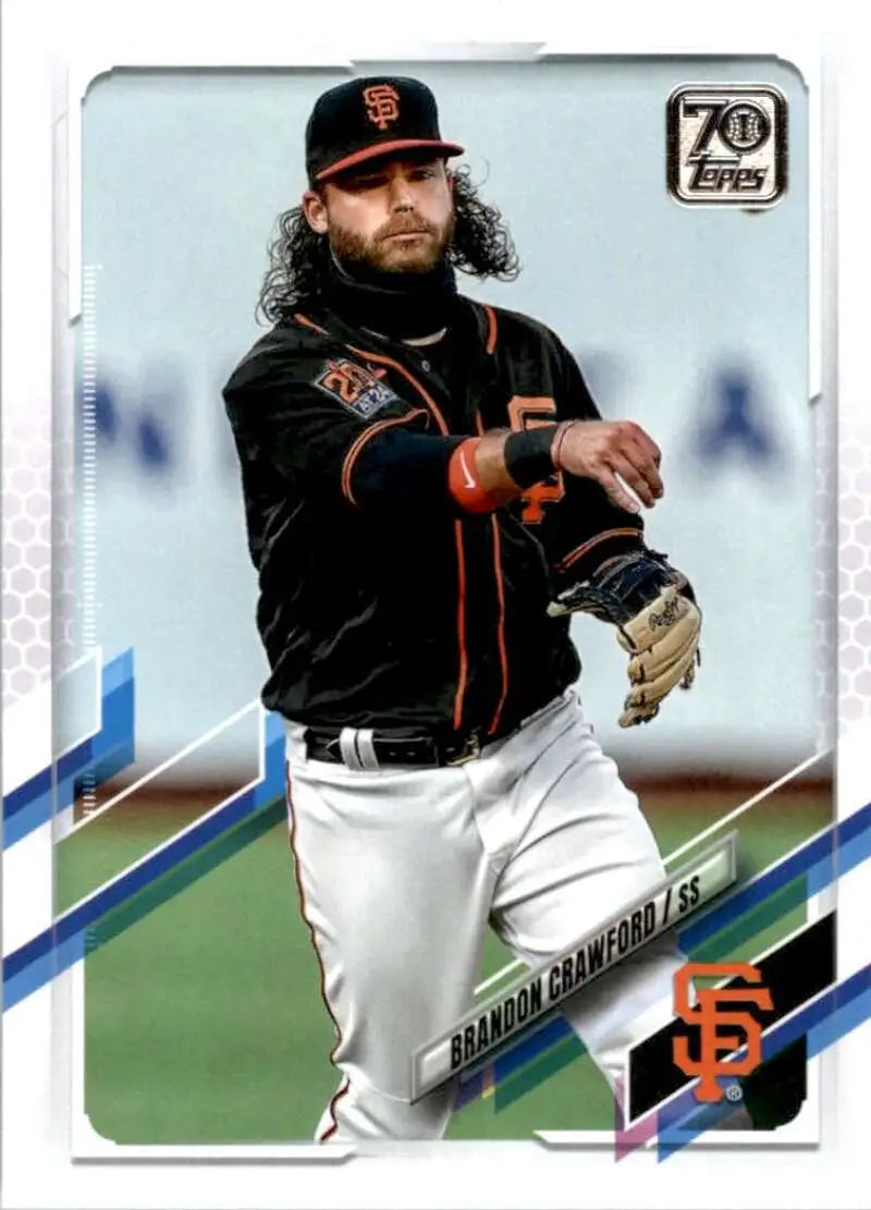 2021 Topps #315 Brandon Crawford NM-MT San Francisco Giants Baseball Card - Baseball Card Single