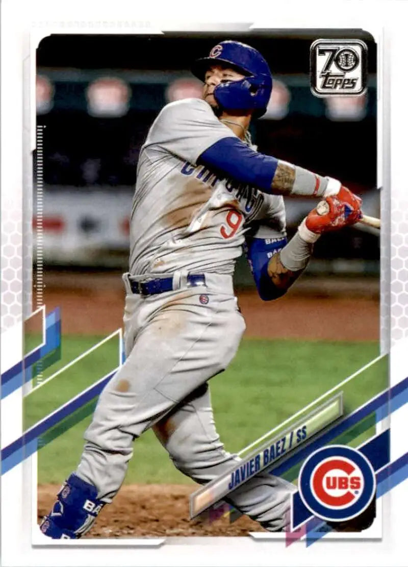 2021 Topps #322 Javier Baez NM-MT Chicago Cubs Baseball Card - Baseball Card Single