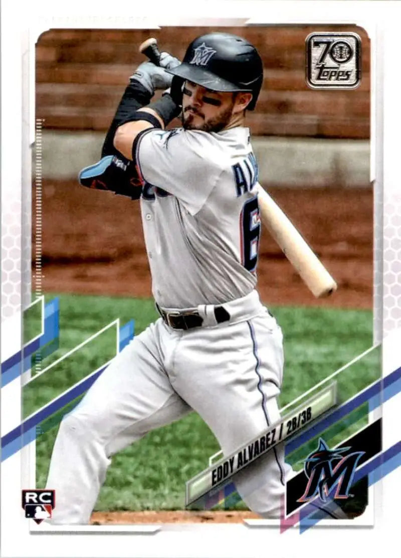 2021 Topps #326 Eddy Alvarez NM-MT RC Rookie Miami Marlins Baseball Card - Baseball Card Single