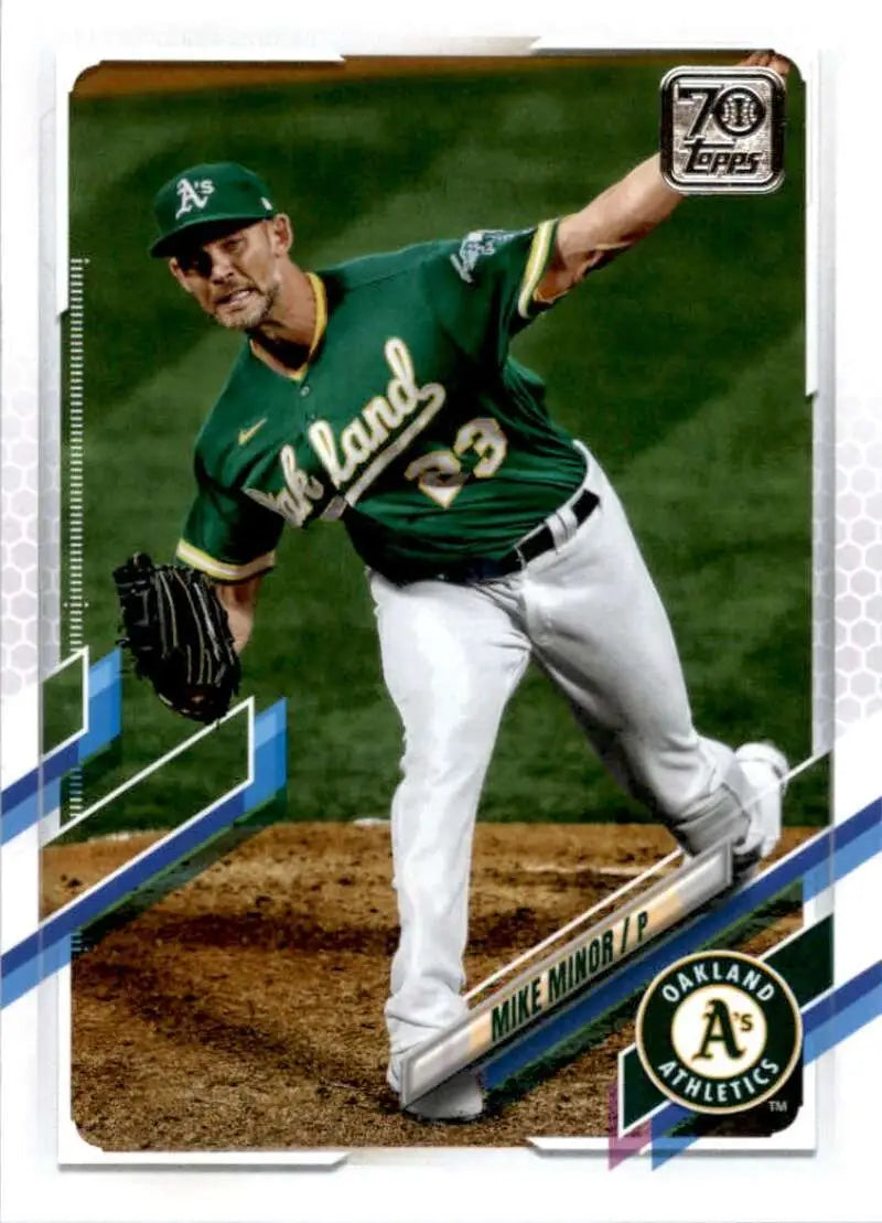 2021 Topps #329 Mike Minor NM-MT Oakland Athletics Baseball Card - Baseball Card Single