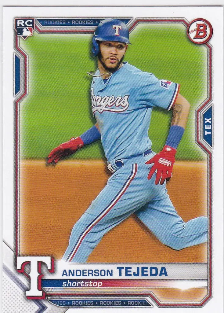 2021 Topps #33 Anderson Tejeda RC Texas Rangers