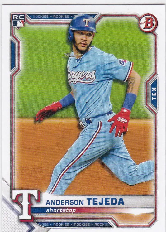 2021 Topps #33 Anderson Tejeda RC Texas Rangers - Baseball Card Single