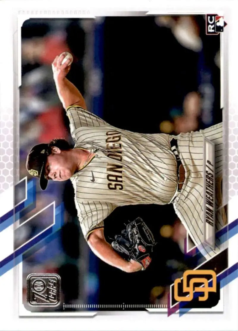 2021 Topps #335 Ryan Weathers NM-MT RC Rookie San Diego Padres Baseball Card - Baseball Card Single