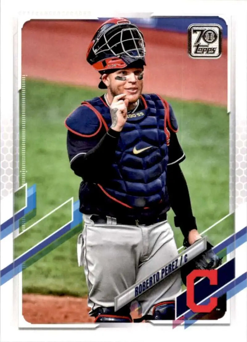 2021 Topps #34 Roberto Perez NM-MT Cleveland Indians Baseball Card - Baseball Card Single