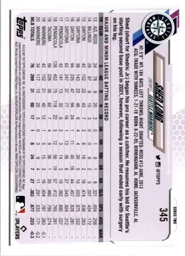 2021 Topps Shed Long baseball card with original gloss, NM-MT condition