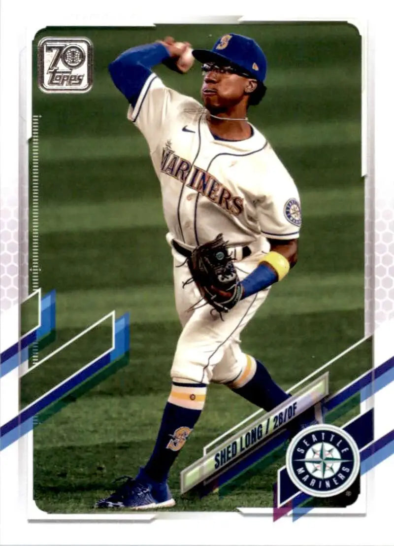 2021 Topps #345 Shed Long NM-MT Seattle Mariners Baseball Card
